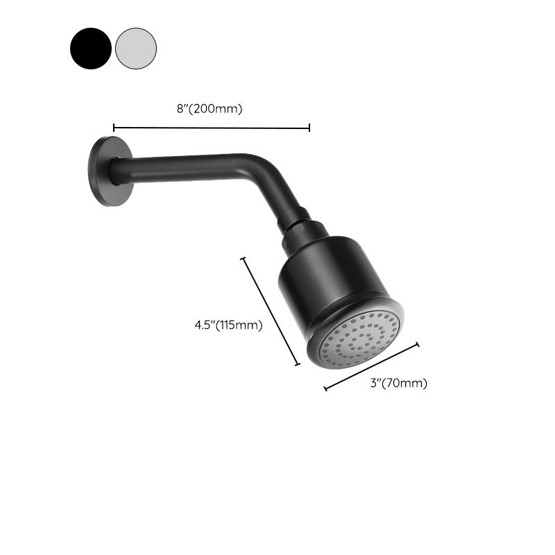 Stornfield | Round shower head made of stainless steel in silver wall-mounted shower head
