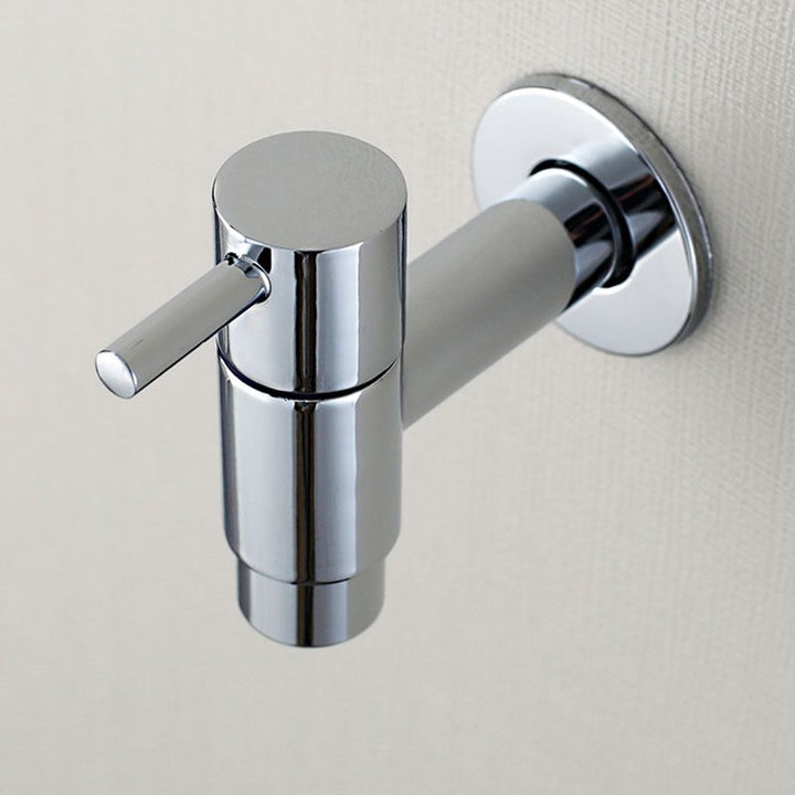 Stornfield | Contemporary Wall-Mounted Bathroom Faucet Single Hole Low Arc Solid Brass Circular Faucet