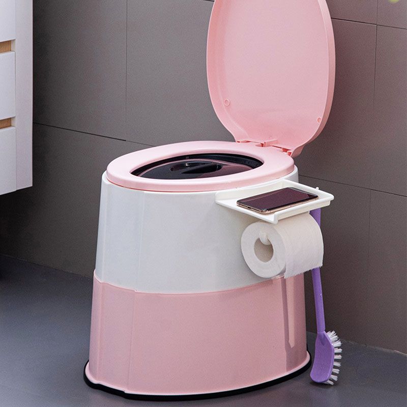Stornfield | Modern Flush Toilet Plastic Round Floor Mounted Toilet Bowl for Bathroom