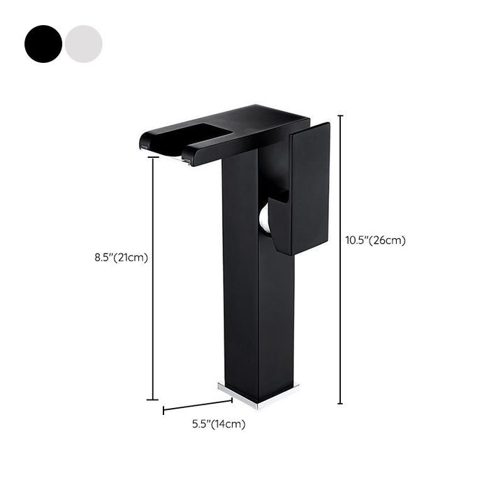 Stornfield | Modern Sink Faucet with Brass Lever Handles LED Waterfall Basin Mixer