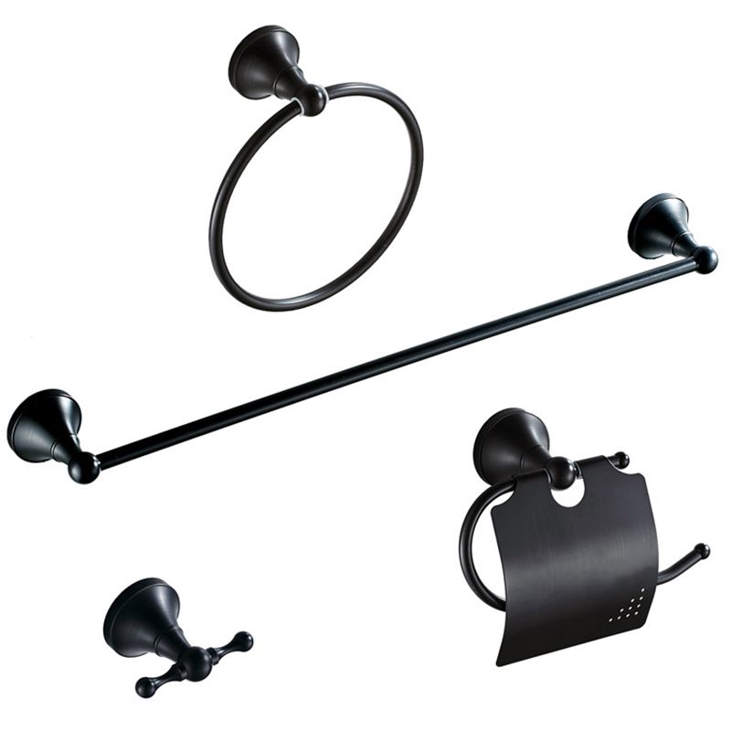 Stornfield | 4-Piece Metal Bathroom Set Traditional Style Black Bathroom Accessory Set