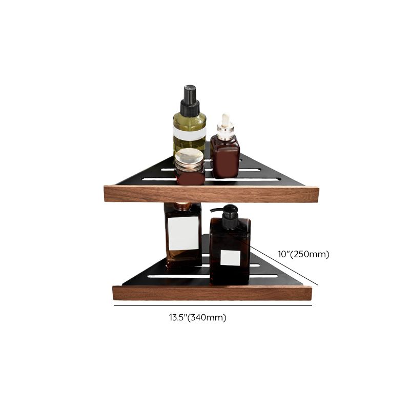 Stornfield | Wood and Aluminum Bath Accessory Set Black Bathroom Accessory Kit