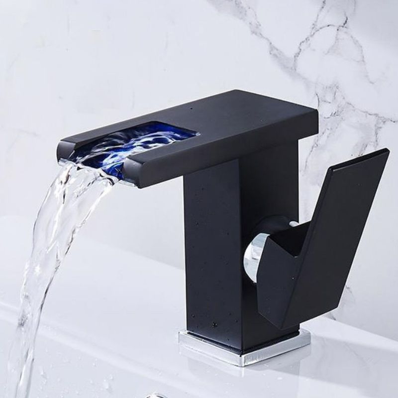 Stornfield | Modern Sink Faucet with Brass Lever Handles LED Waterfall Basin Mixer