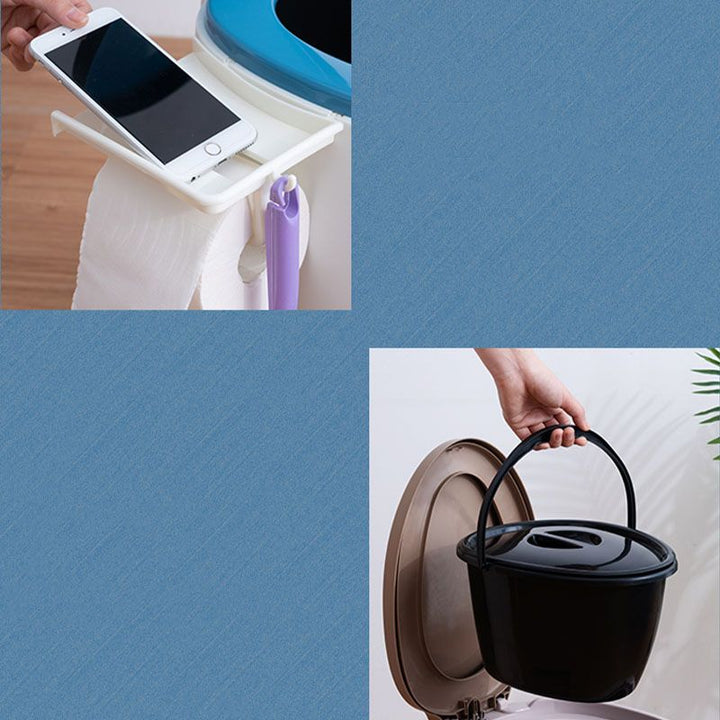 Stornfield | Modern Flush Toilet Plastic Round Floor Mounted Toilet Bowl for Bathroom