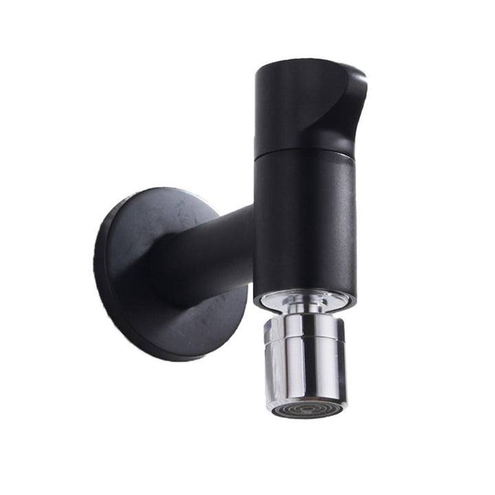 Stornfield | Contemporary Wall Mounted Bathroom Faucet with Knob Handle, Solid Brass, Round Spout
