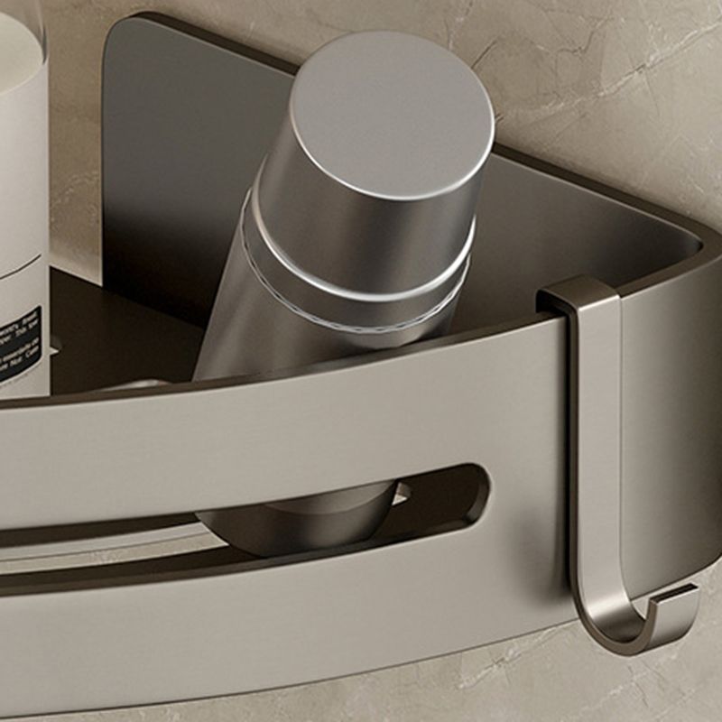 Stornfield | Contemporary Aluminum Bathroom Accessory Set Gray Bath Shelf