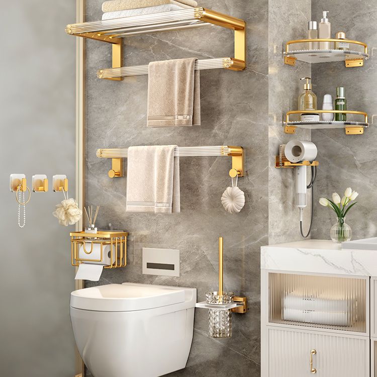 Stornfield | Modern Gold Bathroom Accessories Single Item or Set with Bath Caddy