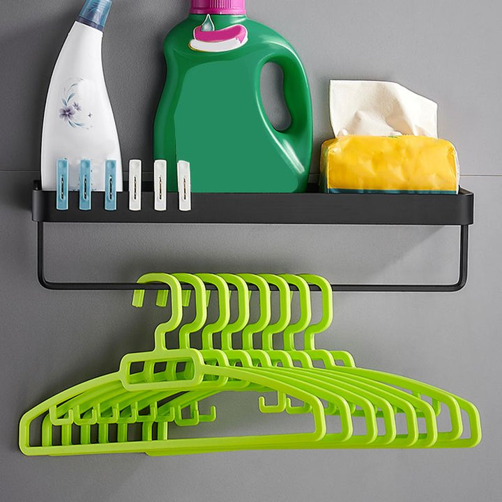 Stornfield | Modern Matte Black Bathroom Set 1/2 - Piece Stainless Steel Bathroom Shelf