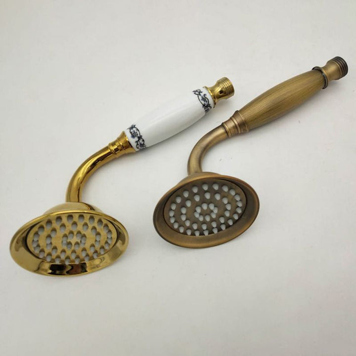 Stornfield | Traditional Handheld Shower Head with Hose Polished Brass Wall Mounted Shower Head
