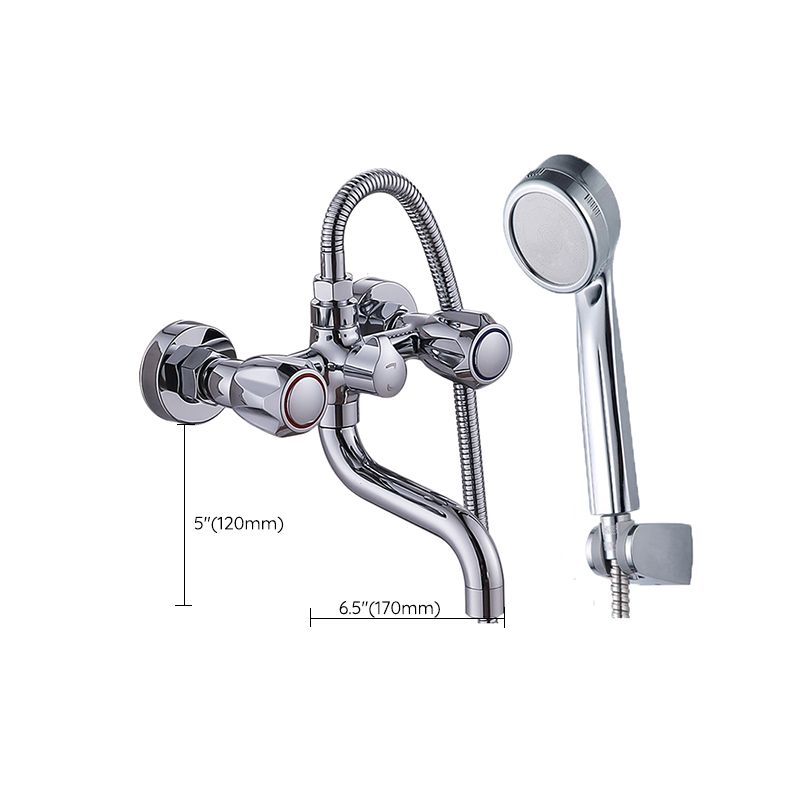 Stornfield | Swivel Spout Wall Mounted Chrome Basin Mixer with Hand Shower