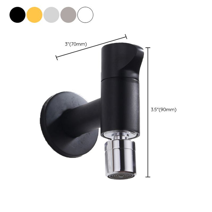 Stornfield | Contemporary Wall Mounted Bathroom Faucet with Knob Handle, Solid Brass, Round Spout