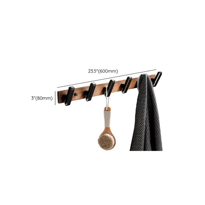 Stornfield | Wood and Aluminum Bath Accessory Set Black Bathroom Accessory Kit
