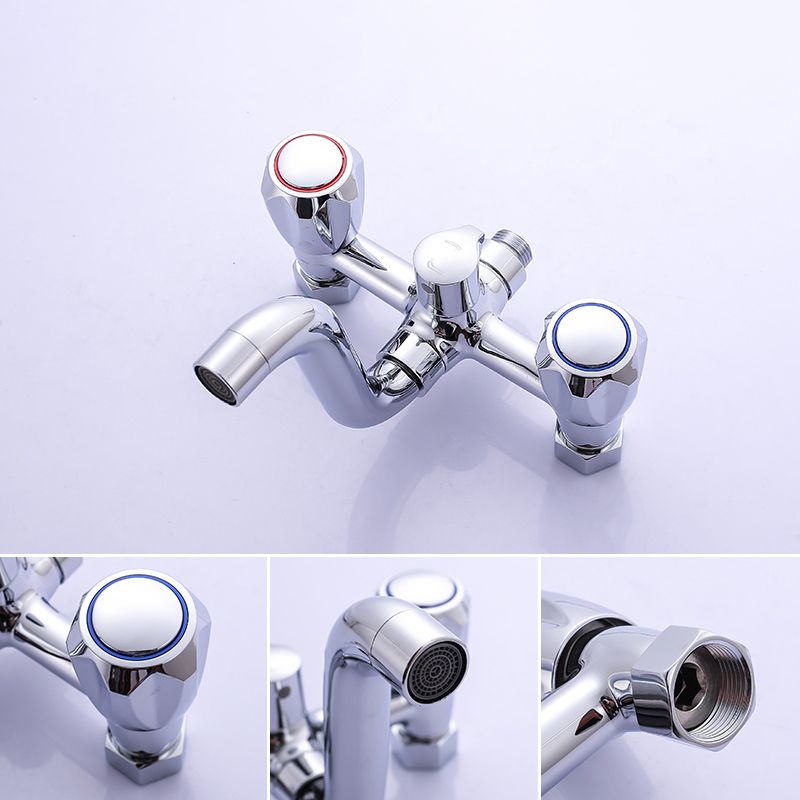 Stornfield | Swivel Spout Wall Mounted Chrome Basin Mixer with Hand Shower