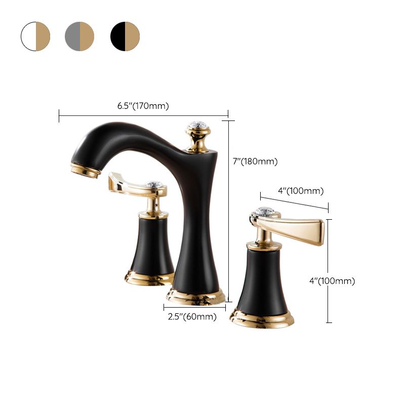 Stornfield | Modern Vessel Faucet Brass 2 Handles Low Arc Vessel Faucet for Home