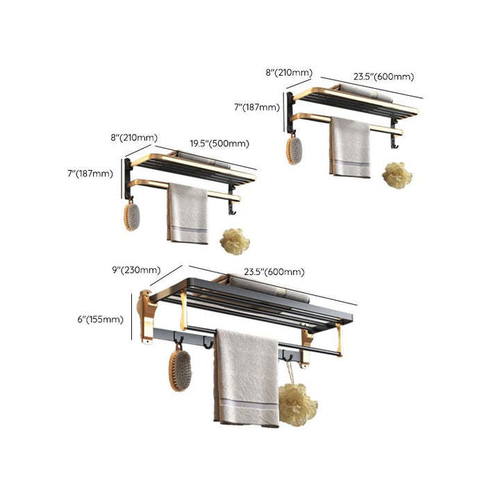 Stornfield | Ensemble de Salle de Bain Noir & Laiton Accessoires de Salle de Bain Style Moderne En Pièce Individuelle Ou En Ensemble