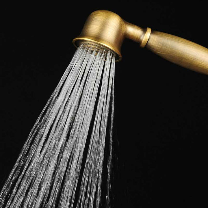 Stornfield | Traditional Handheld Shower Head with Hose Polished Brass Wall Mounted Shower Head