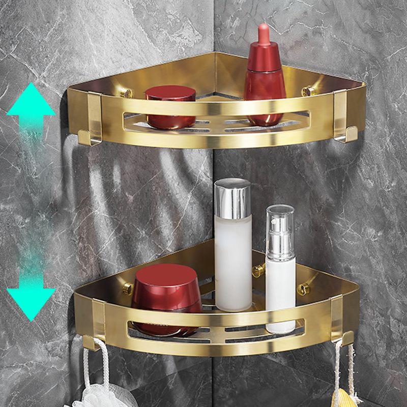 Stornfield | 3-Piece Gold/Silver Modern Bathroom Accessory Set, Bath Shelf