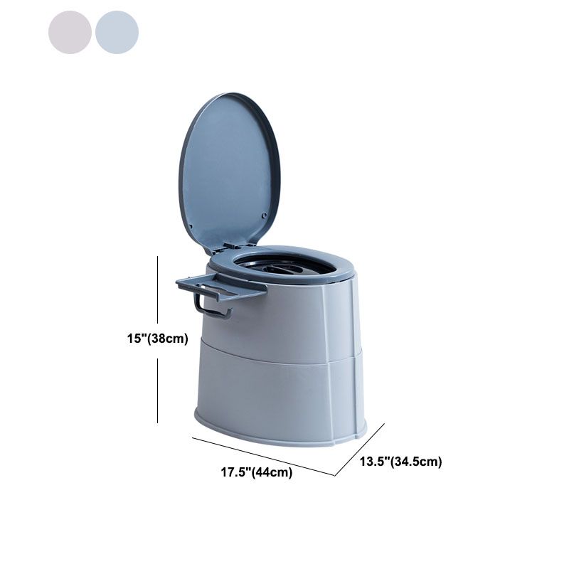 Stornfield | Modern Flush Toilet Plastic Round Floor Mounted Toilet Bowl for Bathroom
