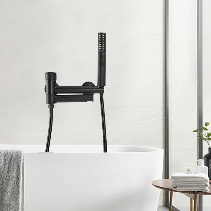 Stornfield | Modern Bath Rim Wall-Mounted Single Handle Bathtub Faucet with Hand Shower