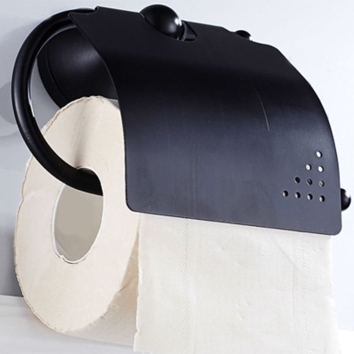 Stornfield | 4-Piece Metal Bathroom Set Traditional Style Black Bathroom Accessory Set