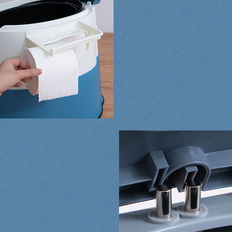 Stornfield | Modern Flush Toilet Plastic Round Floor Mounted Toilet Bowl for Bathroom