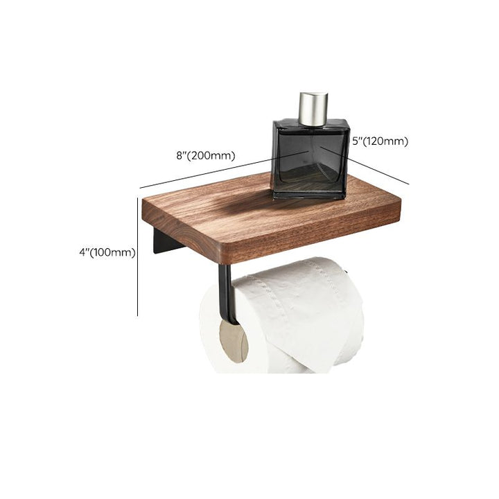 Stornfield | Wood and Aluminum Bath Accessory Set Black Bathroom Accessory Kit