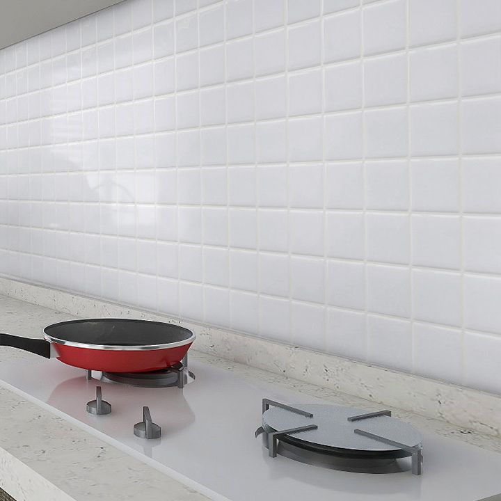 Stornfield | Waterproof Self-Adhesive White Mosaic Tiles for Kitchen Backsplash