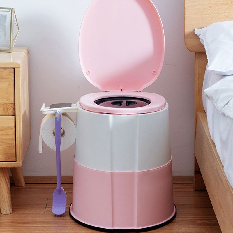 Stornfield | Modern Flush Toilet Plastic Round Floor Mounted Toilet Bowl for Bathroom