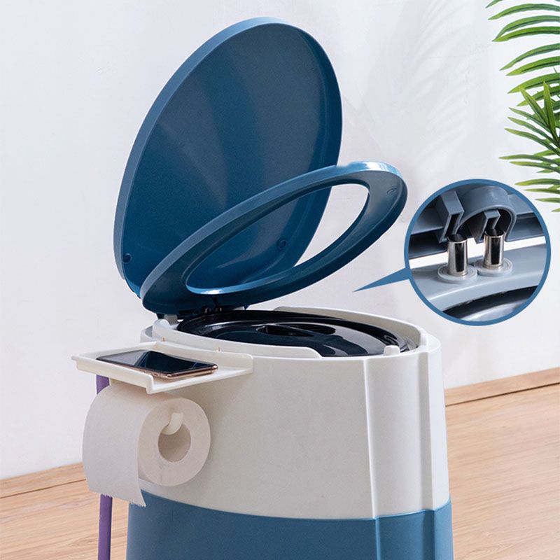 Stornfield | Modern Flush Toilet Plastic Round Floor Mounted Toilet Bowl for Bathroom