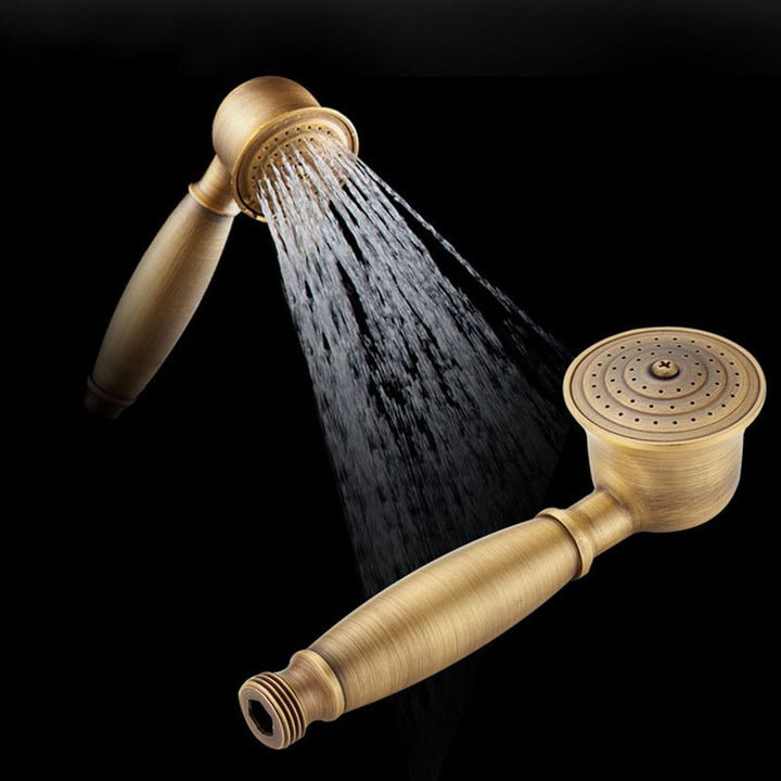 Stornfield | Traditional Handheld Shower Head with Hose Polished Brass Wall Mounted Shower Head