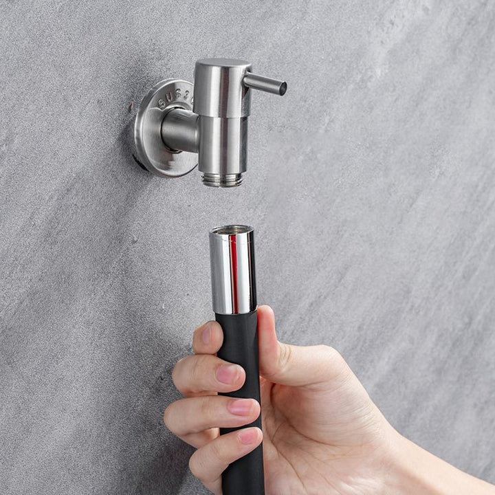 Stornfield | Contemporary Wall Mounted Bathroom Faucet with Stainless Steel Lever Handles