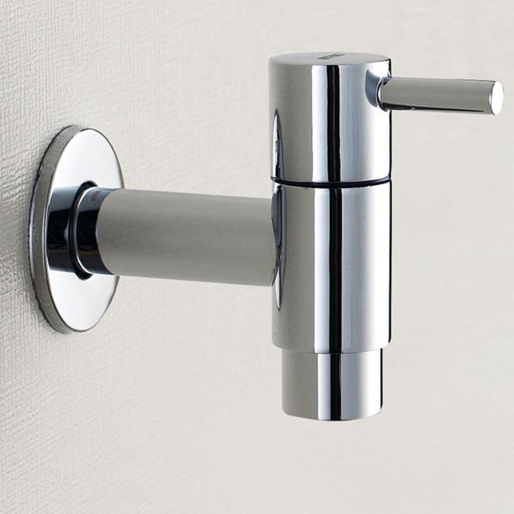 Stornfield | Contemporary Wall-Mounted Bathroom Faucet Single Hole Low Arc Solid Brass Circular Faucet