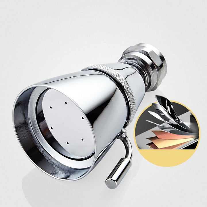Stornfield | Round shower head made of stainless steel in silver wall-mounted shower head