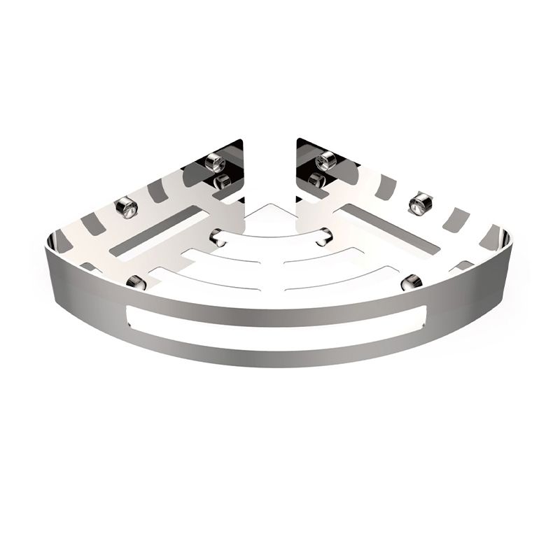 Stornfield | Polished Chrome Modern Bathroom Accessory Set Stainless Steel Triangular Bath Shelf