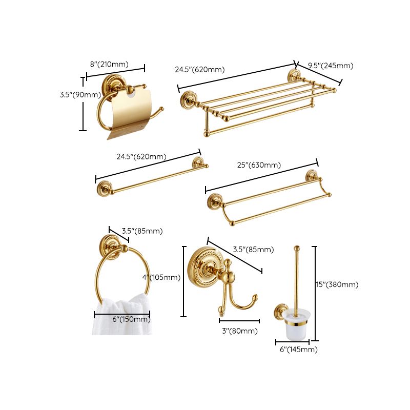 Stornfield | Traditional Gold Bathroom Accessories Copper Bathroom Set