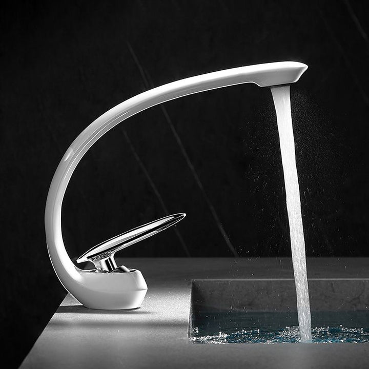 Stornfield | Single Handle Waterfall Bathroom Basin Faucet in Brass