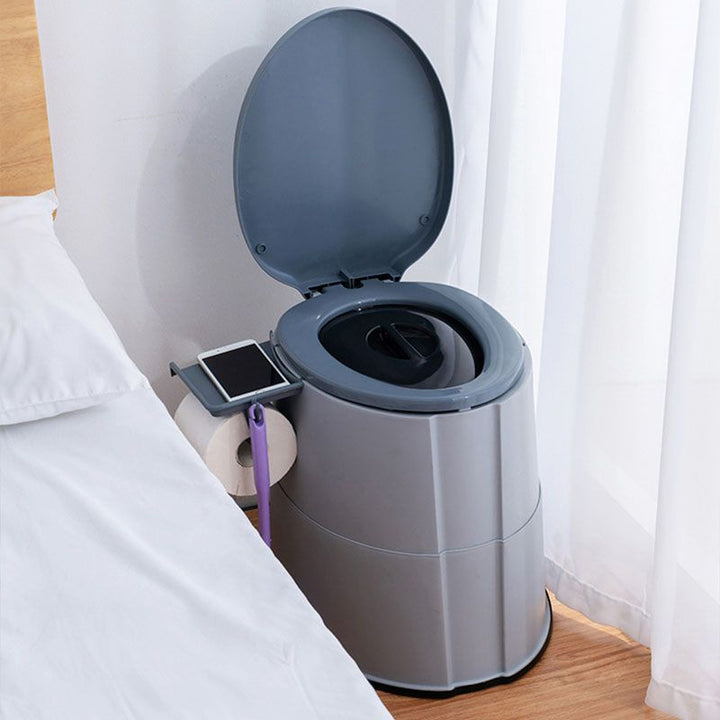 Stornfield | Modern Flush Toilet Plastic Round Floor Mounted Toilet Bowl for Bathroom