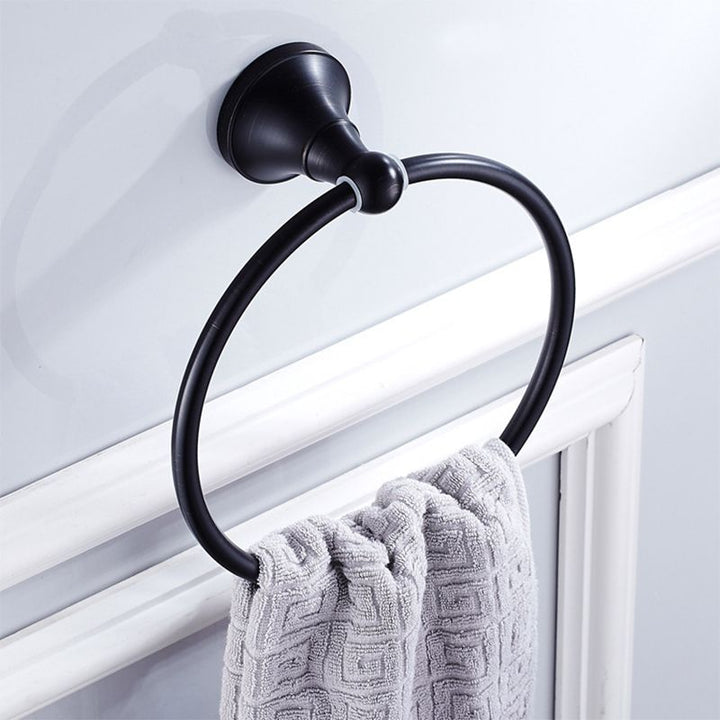 Stornfield | 4-Piece Metal Bathroom Set Traditional Style Black Bathroom Accessory Set