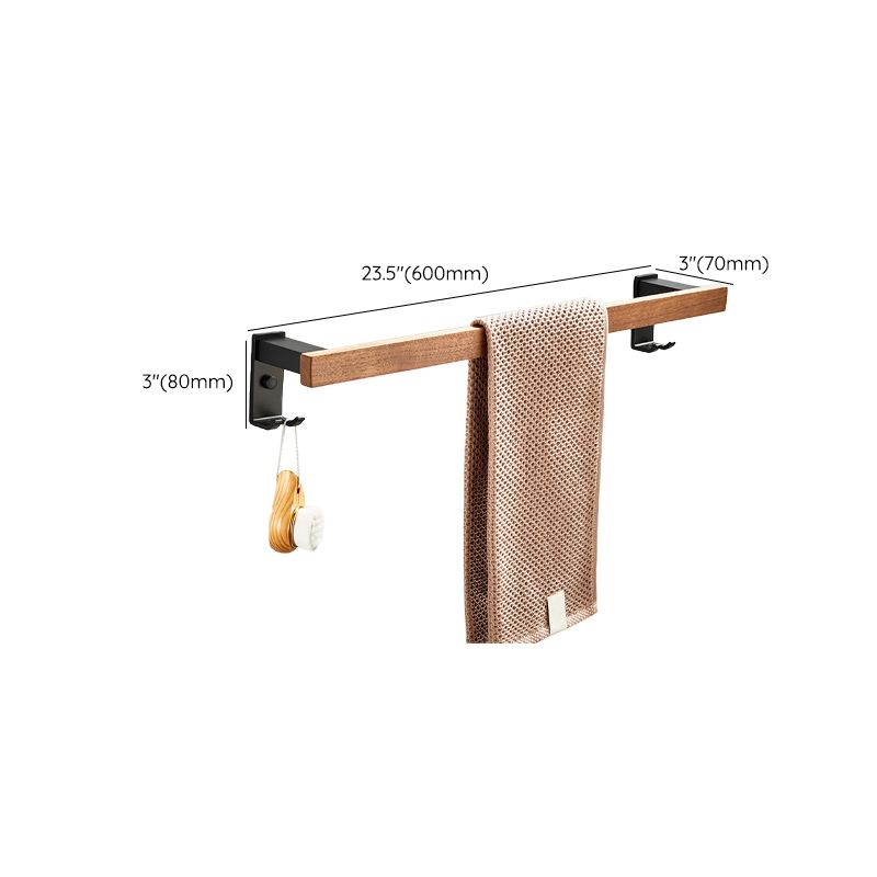 Stornfield | Wood and Aluminum Bath Accessory Set Black Bathroom Accessory Kit