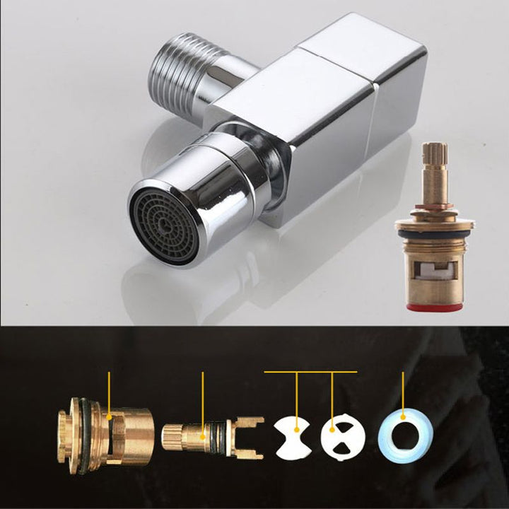 Stornfield | Contemporary Wall Mounted Bathroom Faucet with Knob Handle, Solid Brass, Round Spout