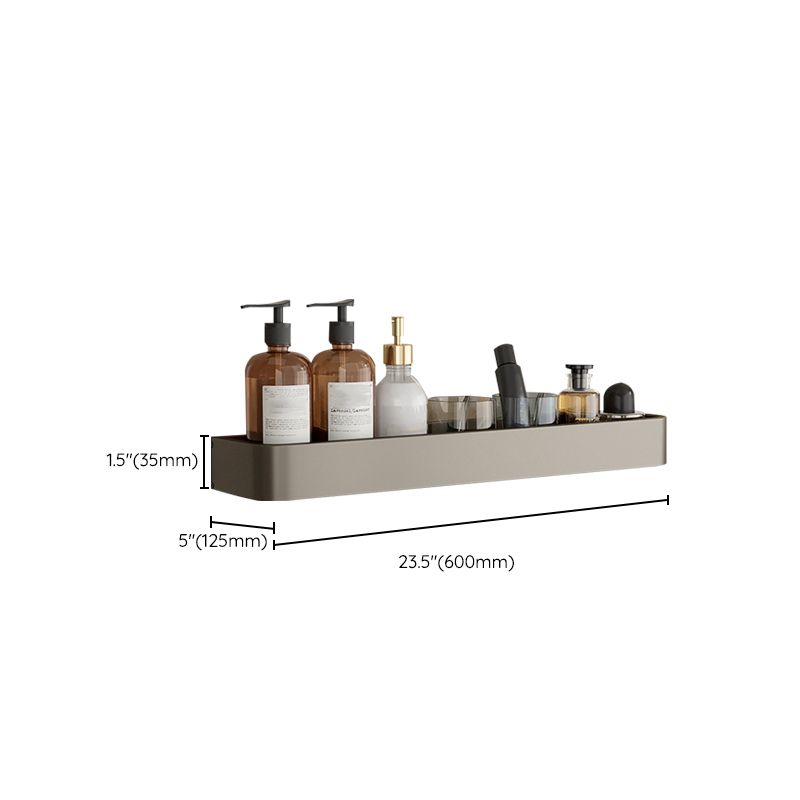 Stornfield | Contemporary Aluminum Bathroom Accessory Set Gray Bath Shelf