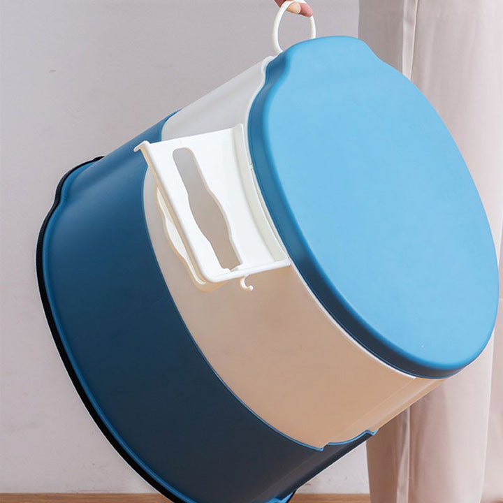 Stornfield | Modern Flush Toilet Plastic Round Floor Mounted Toilet Bowl for Bathroom