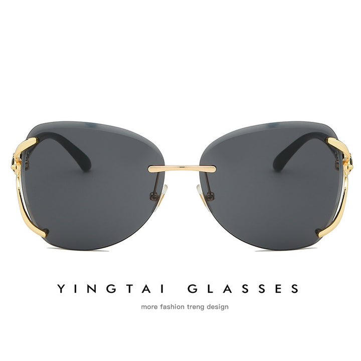 Women's elegant sunglasses with extravagant metal frame and mirrored lenses Stornfield