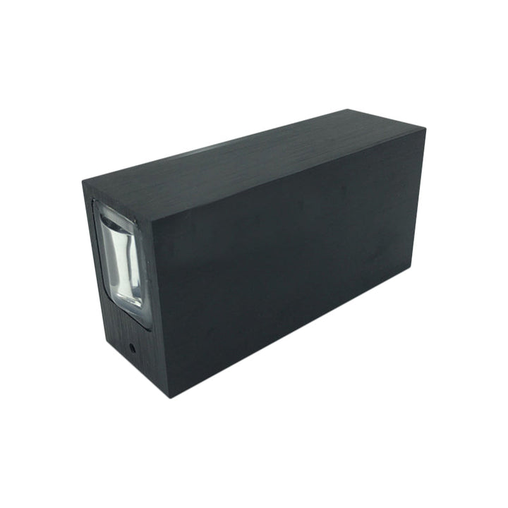 Metallic Rectangular Wall Sconce Light Simple Style 2 Lights Black Finish Wall Lamp in Warm/White Lighting for Hotel | Stornfield