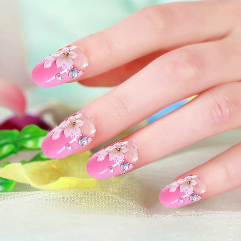 Artificial nails with delicate floral decorations Stornfield