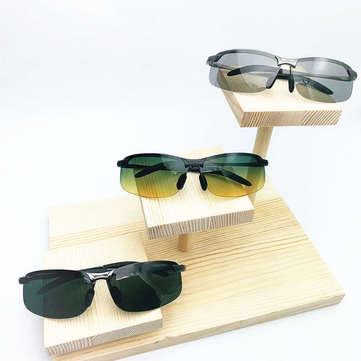 Men's sporty sunglasses with polarized lenses and flexible frame Stornfield