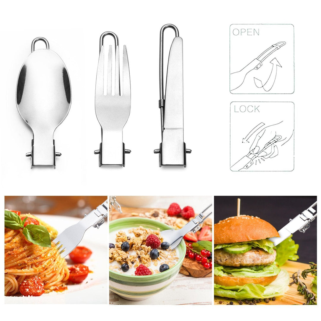 ultralight non-stick anodized aluminum camping cookware set with kettle foldable cutlery and portable stove Stornfield