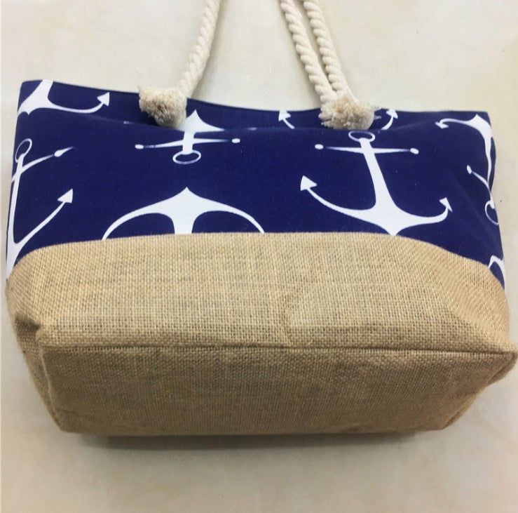 Spacious beach bag with maritime anchor design Stornfield