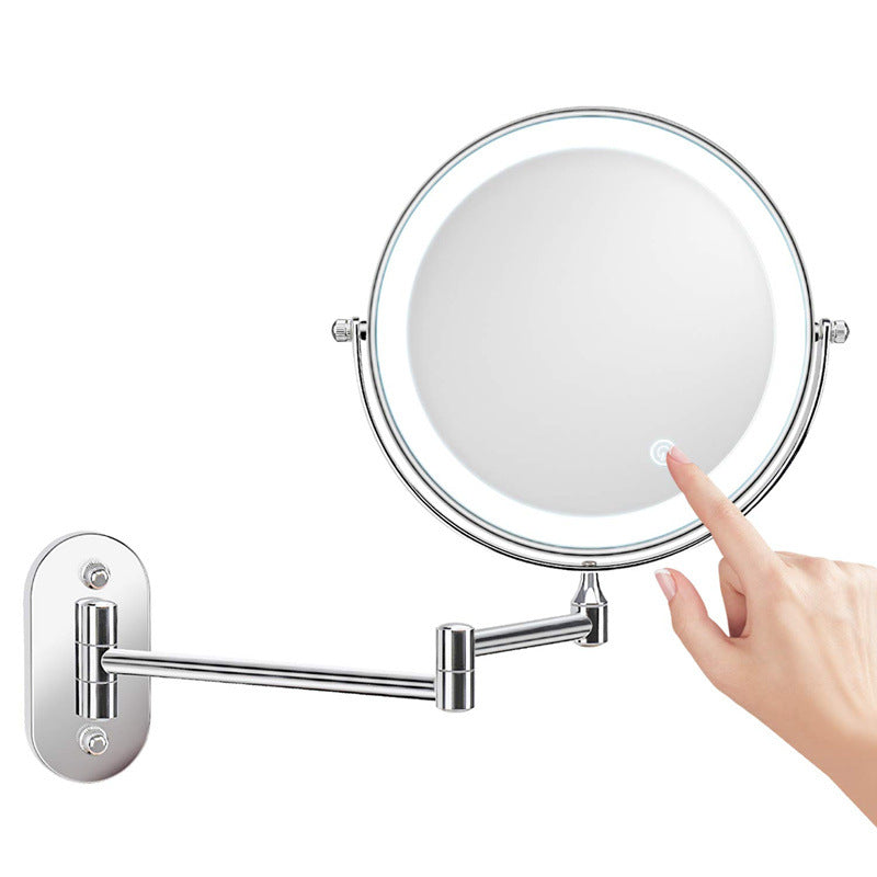 Stornfield | Rechargeable wall-mounted shaving mirror | 360° rotation. 1X/10X magnification and adjustable LED lighting for use in the bathroom