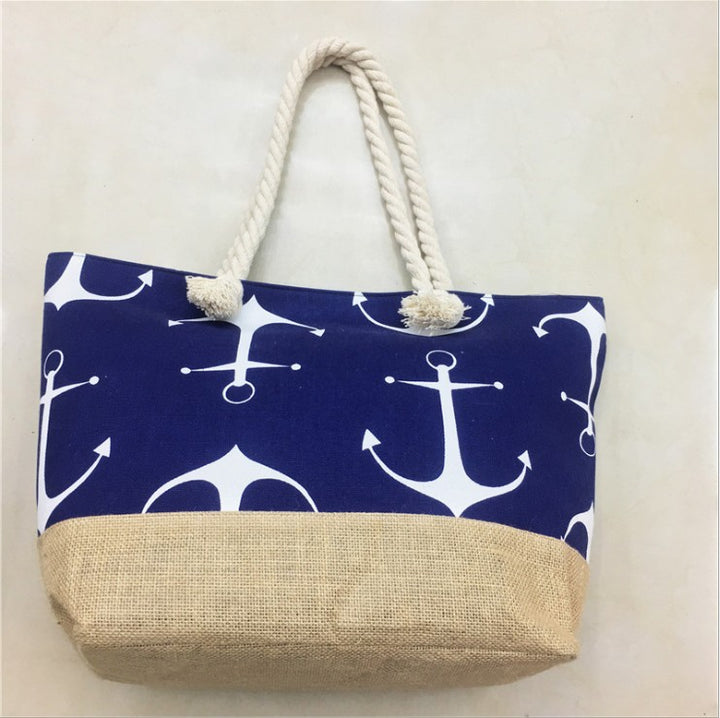 Spacious beach bag with maritime anchor design Stornfield